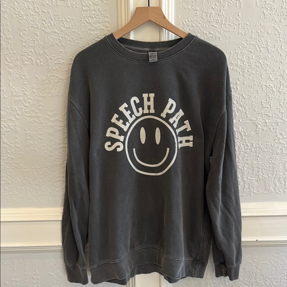 Speech Path Smile Pigment Dyed Sweatshirt | XL